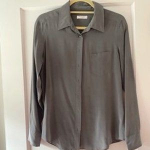 Equipment Women's Slim Signature Shirt Size Small Grey